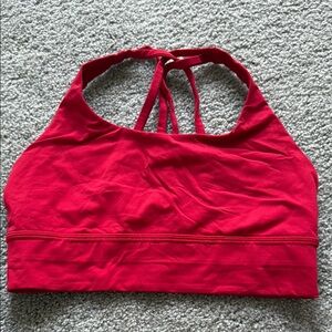 Lululemon Athletica Red Energy Sports Bra size 8